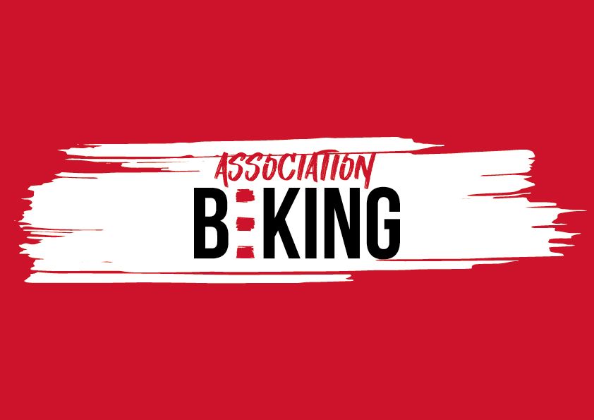 Logo di BEKING Association (versione su sfondo rosso)